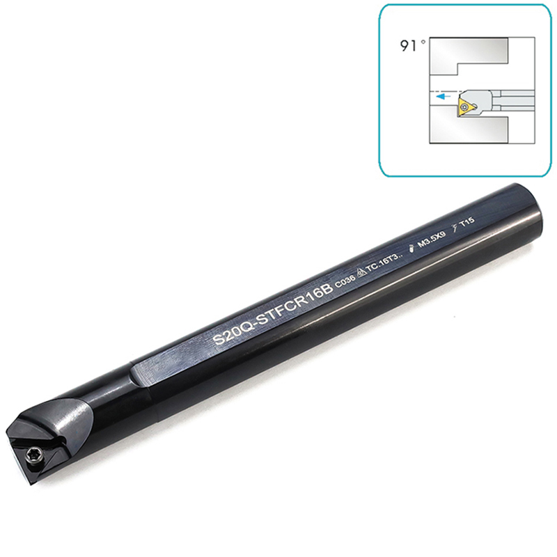 Sandhog CNC Lathe Boring Bar Holders Internal Turning Tool Holder (S20QMSKNR12)